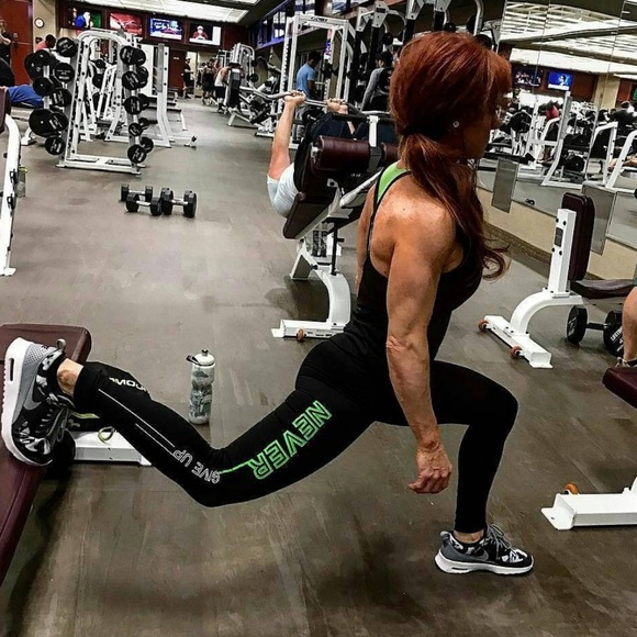 Power Flex Dry-Fit Side Word Printed yoga leggings - Picture 4 of 4